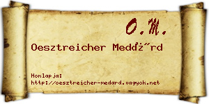 Oesztreicher Medárd névjegykártya